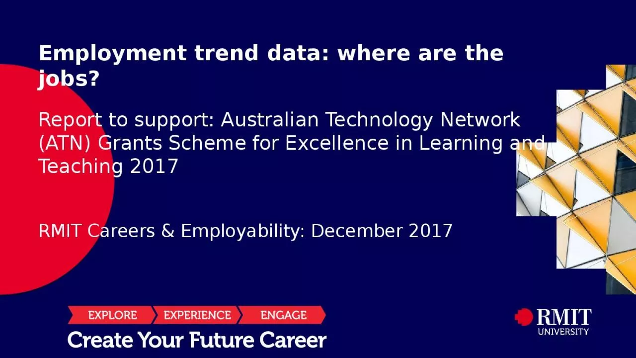 PPT-Employment trend data: where are the