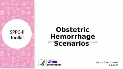 SPPC-II Toolkit Obstetric Hemorrhage Scenarios