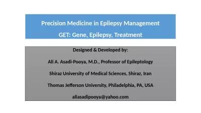 Precision Medicine in Epilepsy Management