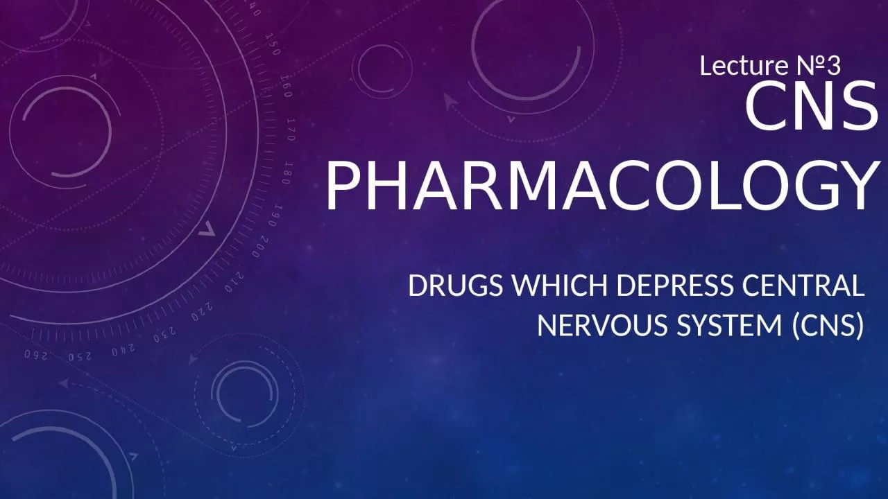 CNS  Pharmacology Drugs