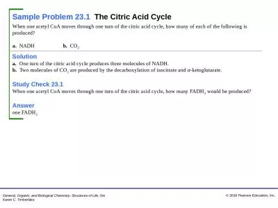 Solution a.	 One  turn of the citric acid cycle produces three molecules of