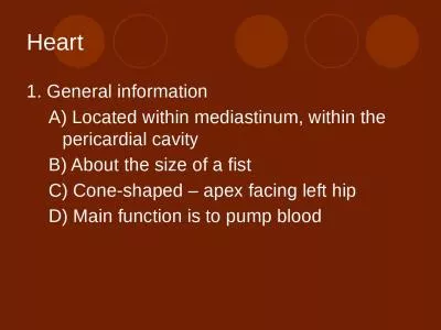 Heart 1. G eneral information