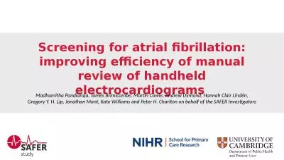 Screening for atrial fibrillation: improving efficiency of manual review of handheld electrocardiog