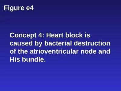 Concept 4: Heart block is caused by bacterial destruction of the
