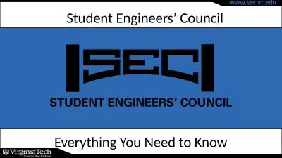 www.sec.vt.edu Student Engineers’ Council