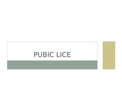 Pubic Lice Vector Biology