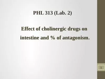 1 Effect of cholinergic drugs