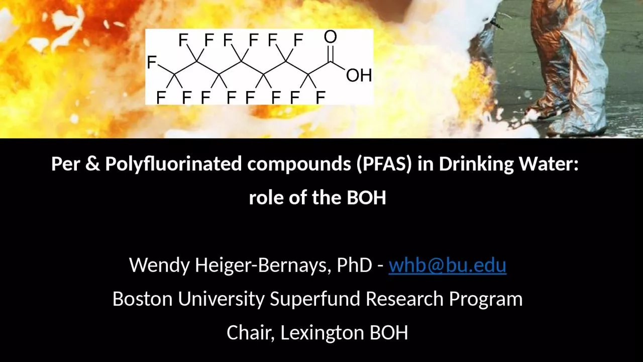 PPT-Per & Polyfluorinated compounds (PFAS) in Drinking Water: