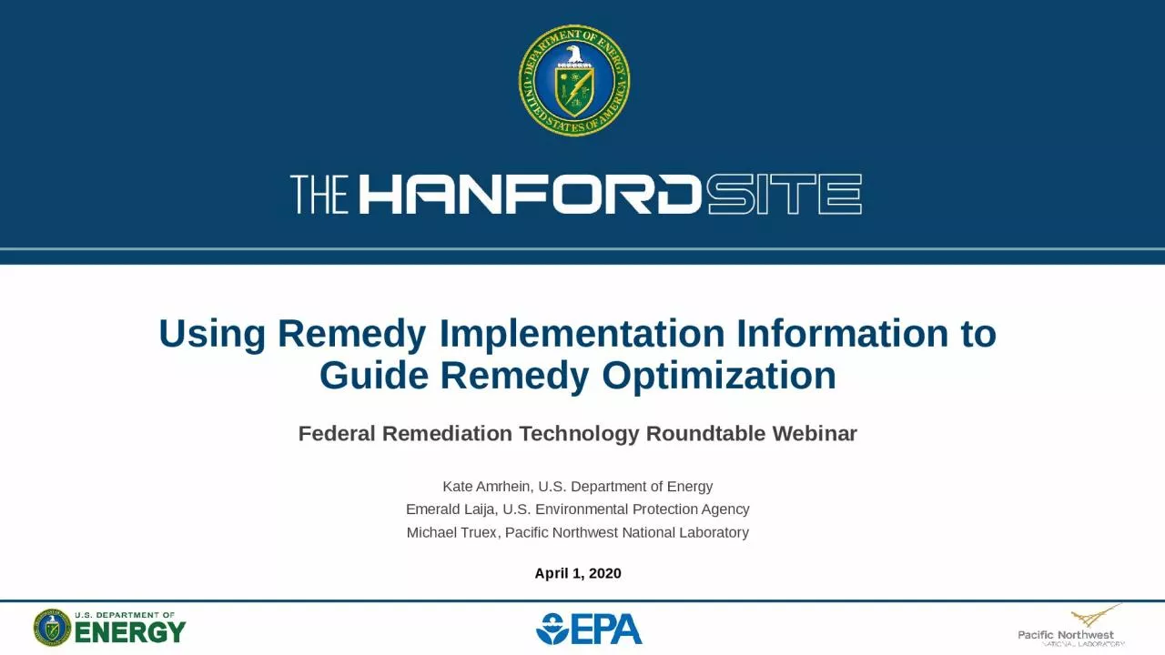 PPT-Federal Remediation Technology Roundtable Webinar