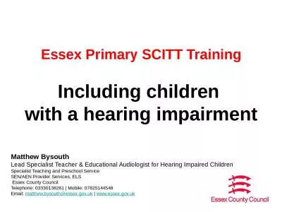 Essex Primary SCITT Training