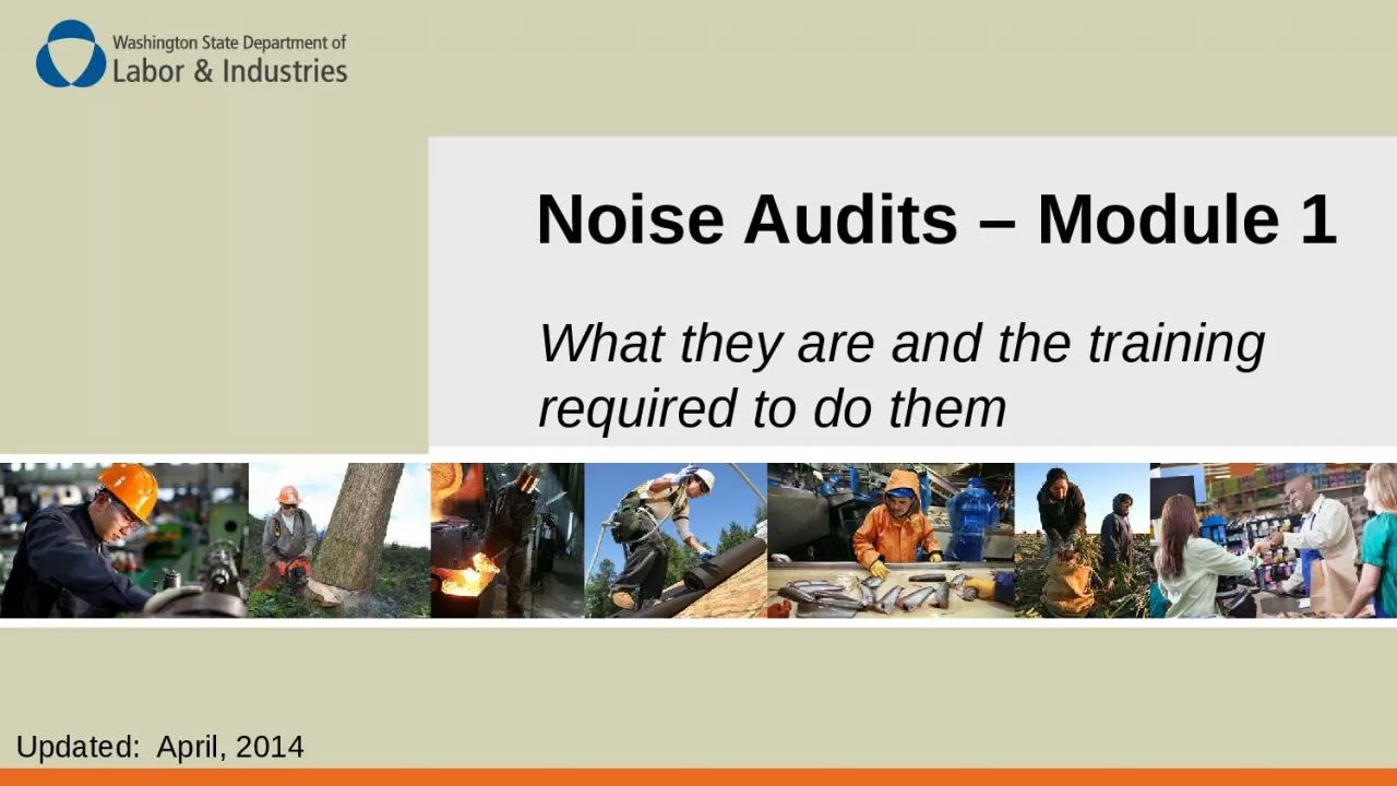 Noise  Audits – Module 1