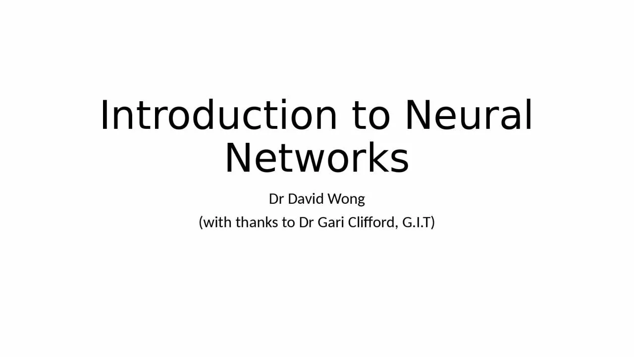 PPT-Introduction to Neural Networks