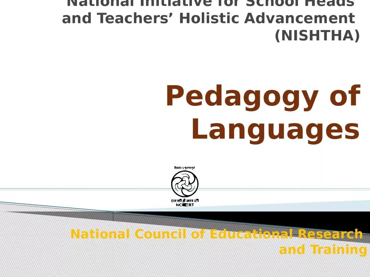 PPT-National Initiative for School Heads’ and Teachers’ Holistic Advancement (NISHTHA)