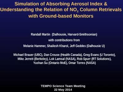 Simulation of Absorbing Aerosol Index & Understanding the Relation of NO