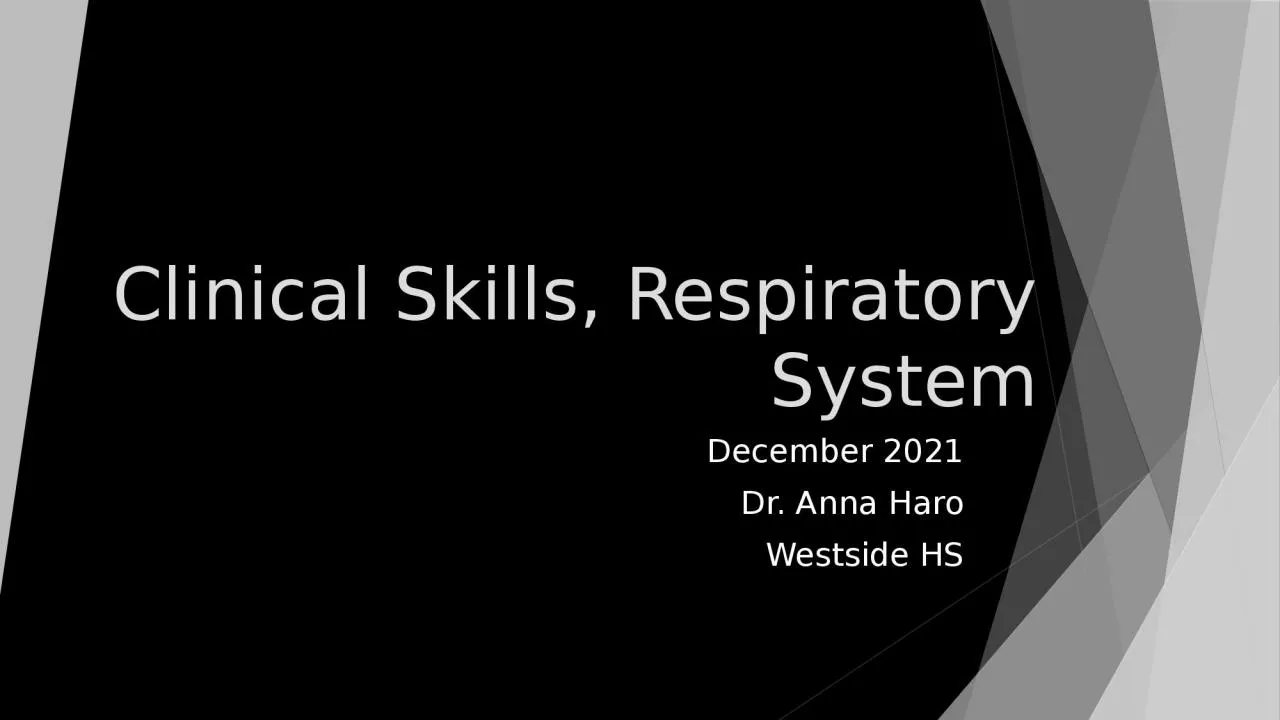 PPT-Clinical Skills, Respiratory System