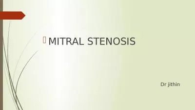 MITRAL STENOSIS