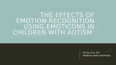 The Effects of Emotion Recognition Using Emoticons in Children with Autism