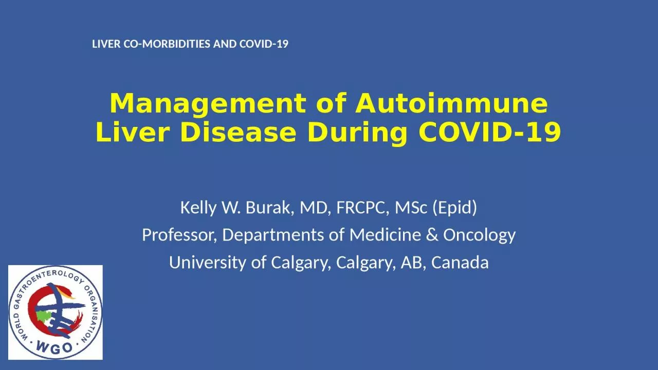 PPT-Management of Autoimmune Liver Disease During COVID-19