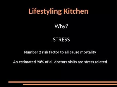 Lifestyling Kitchen Number 2 risk factor to all cause mortality