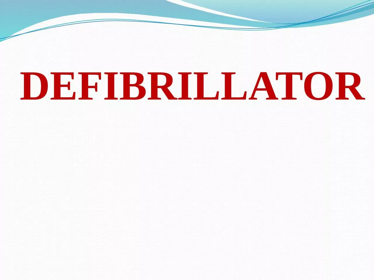 PPT-Defibrillator Defibrillator