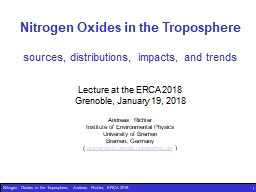 PPT-1 Nitrogen Oxides in the Troposphere