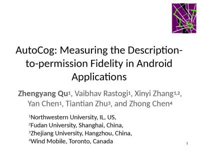 AutoCog: Measuring the Description-to-permission Fidelity in Android Applications