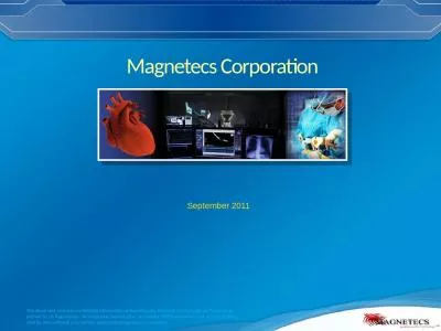 Magnetecs Corporation September 2011