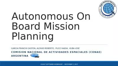 Autonomous   On Board Mission Planning