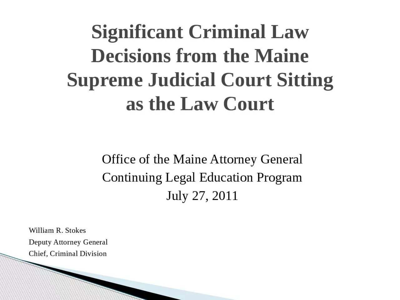 PPT-Office of the Maine Attorney General