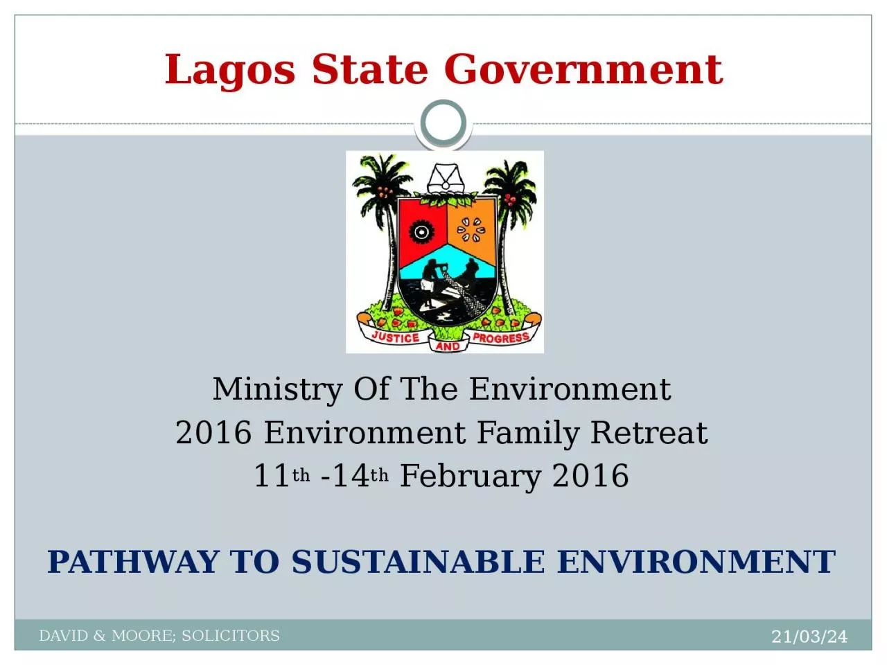 PPT-Lagos State Government Ministry Of The Environment