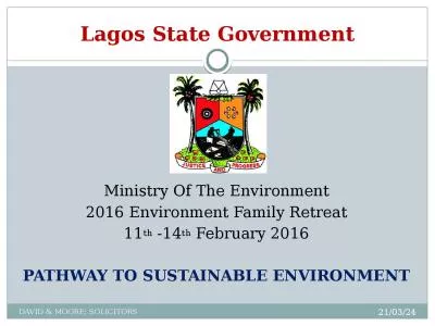 Lagos State Government Ministry Of The Environment