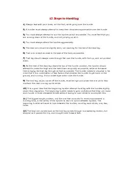 12 Steps to Hurdling