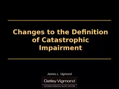 Changes to the Definition of Catastrophic Impairment