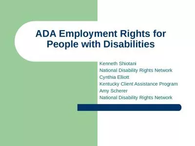 ADA Employment Rights for People with Disabilities
