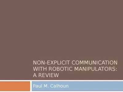 Non-Explicit Communication with Robotic Manipulators: A Review