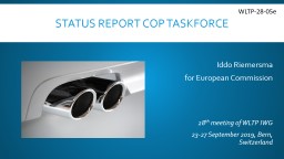 Status Report Cop Taskforce