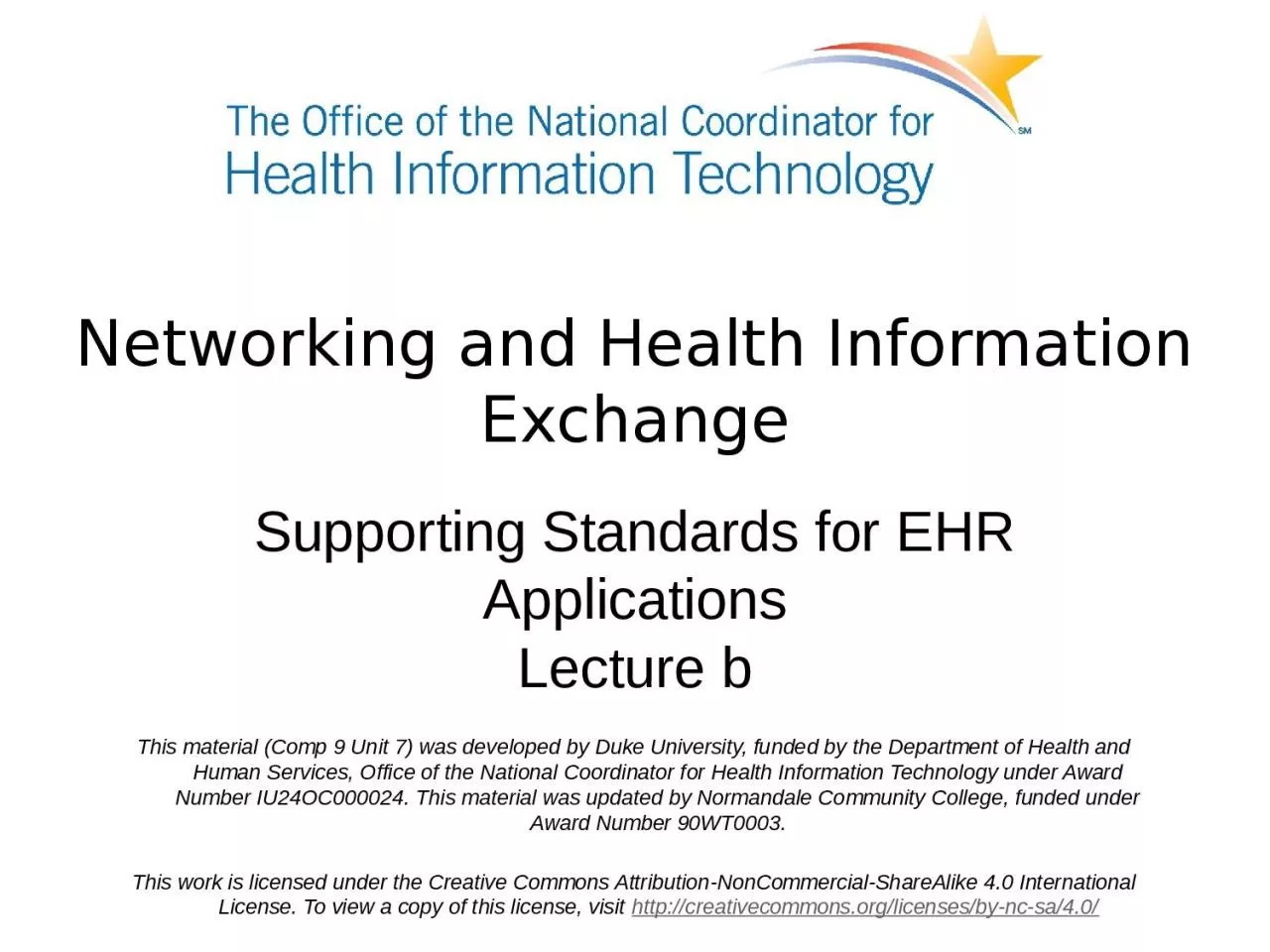 PPT-Networking and Health Information Exchange