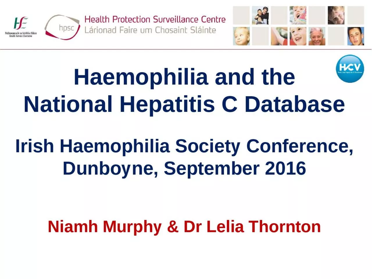 PPT-Haemophilia and the National Hepatitis C Database