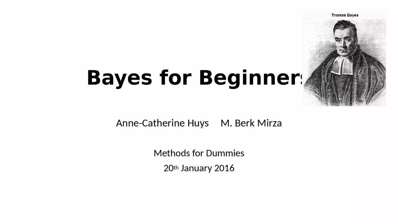 PPT-Bayes for Beginners Anne-Catherine