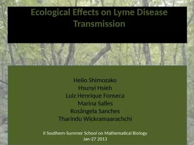 Ecological Effects on Lyme Disease Transmission