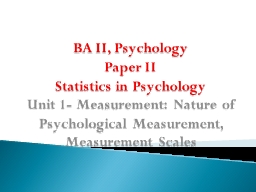 BA  II, Psychology Paper II