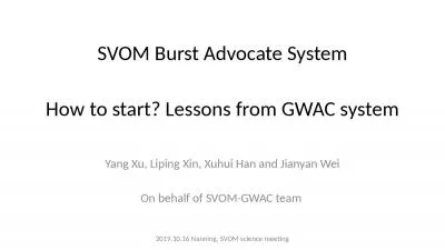 SVOM Burst Advocate  System