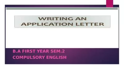B.A First Year SEM.2  Compulsory English