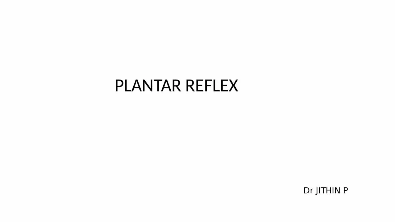Dr JITHIN P PLANTAR REFLEX