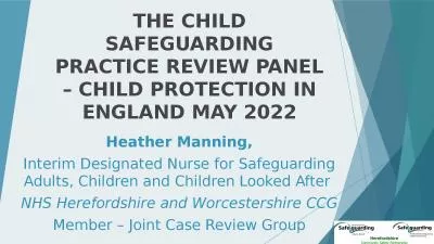 The Child Safeguarding Practice review Panel – Child protection in England May 2022