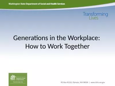 Generations in the Workplace: