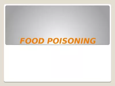 FOOD POISONING INTRODUCTION