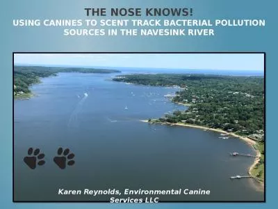 The Nose Knows!     Using Canines to Scent Track bacterial pollution