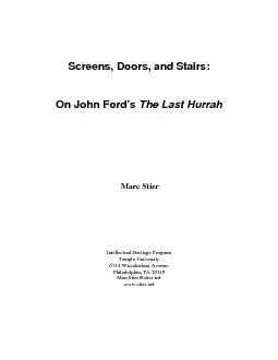 The Last Hurrah has always been considered one of John Ford