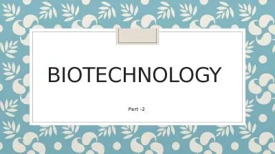 Biotechnology  Part -2  Vectors